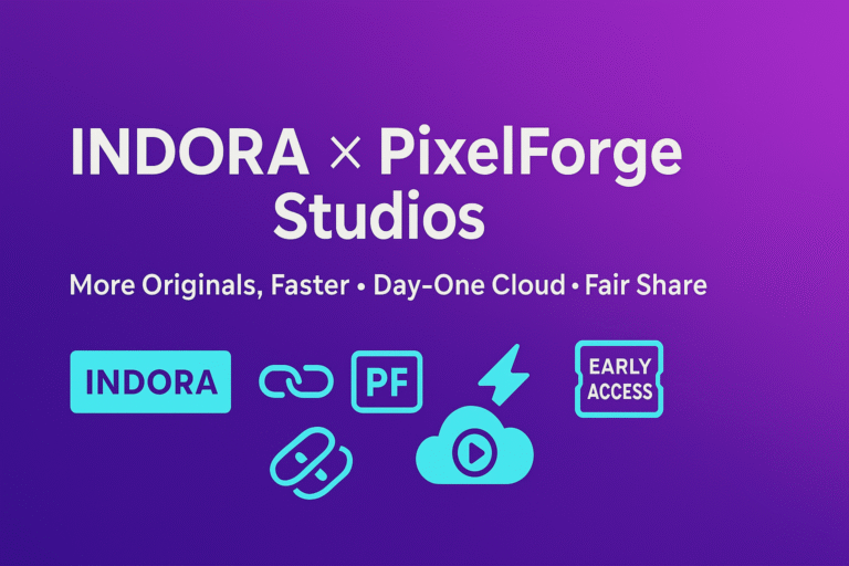 “Announcing INDORA x PixelForge Studios: More Originals, Faster”